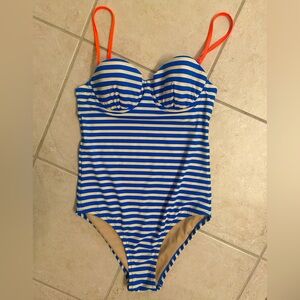 J.Crew striped swimsuit